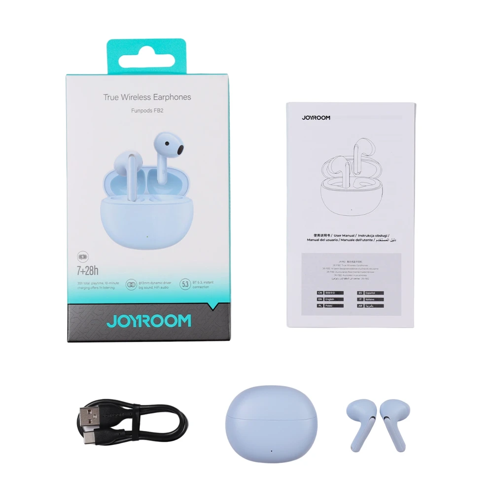 Ausinės Joyroom Funpods JR-FB2 Belaidės (mėlyna)