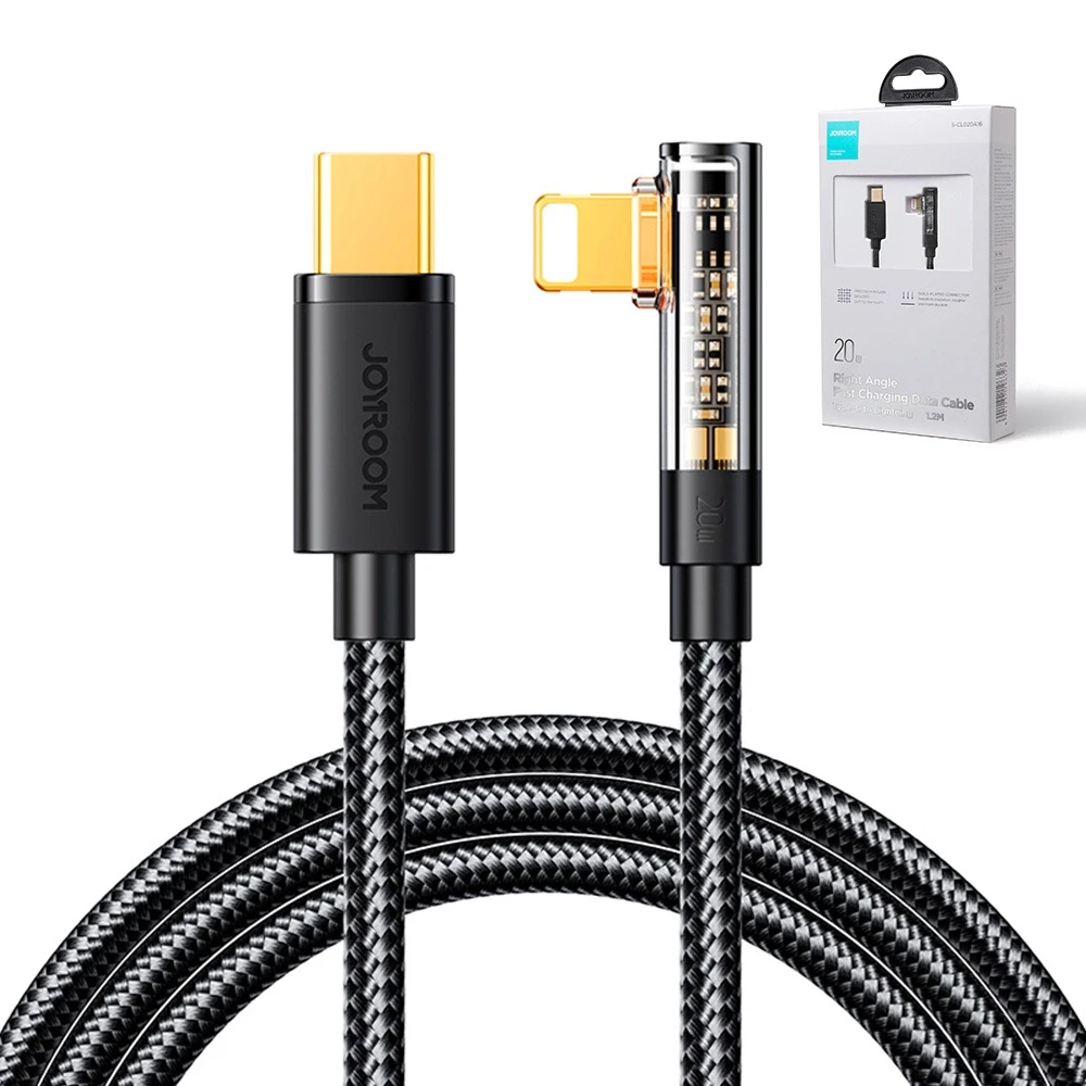 USB-C laidas, skirtas Lightning Joyroom S-CL020A6 1,2 m, 20 W, kampinis (juoda)