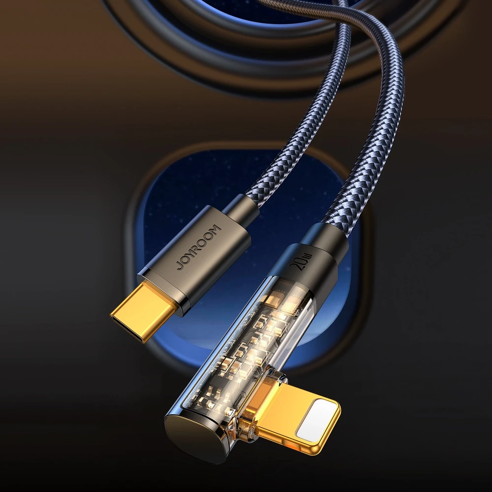 USB-C laidas, skirtas Lightning Joyroom S-CL020A6 1,2 m, 20 W, kampinis (juoda)