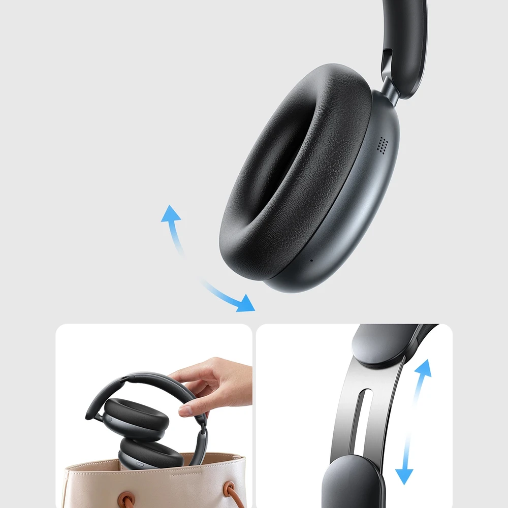 Joyroom J-Head Series JR-JH1 belaidės ausinės su ANC Bluetooth – juodos spalvos