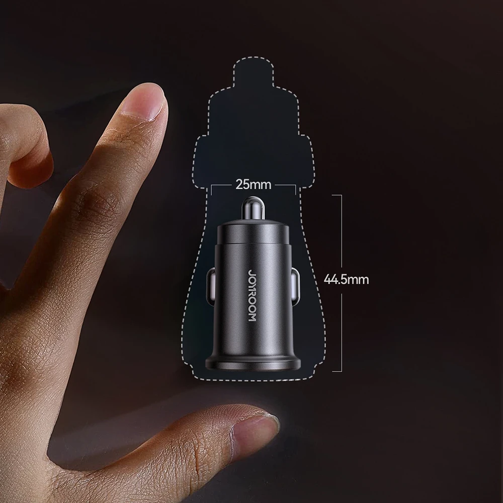 Automobilinis įkroviklis Joyroom JR-CCN16 USB-A/USB-C 15W juodas