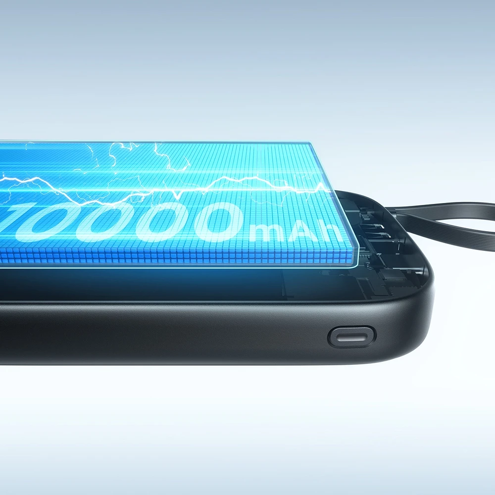 Išorinė baterija Power Bank Joyroom JR-PBF18 22.5W with Lightning cable 10000mAh juoda