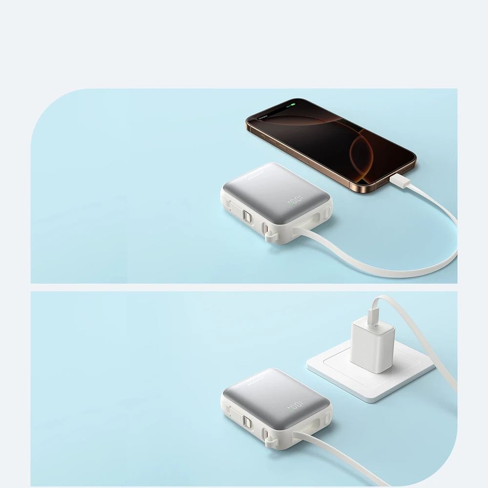 Išorinė baterija Power Bank Joyroom JR-PBF27 22.5W Mini 10000mAh balta