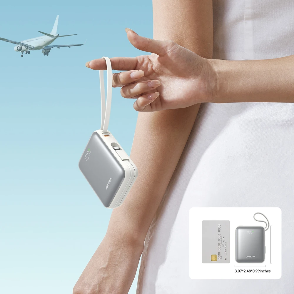 Išorinė baterija Power Bank Joyroom JR-PBF27 22.5W Mini 10000mAh balta