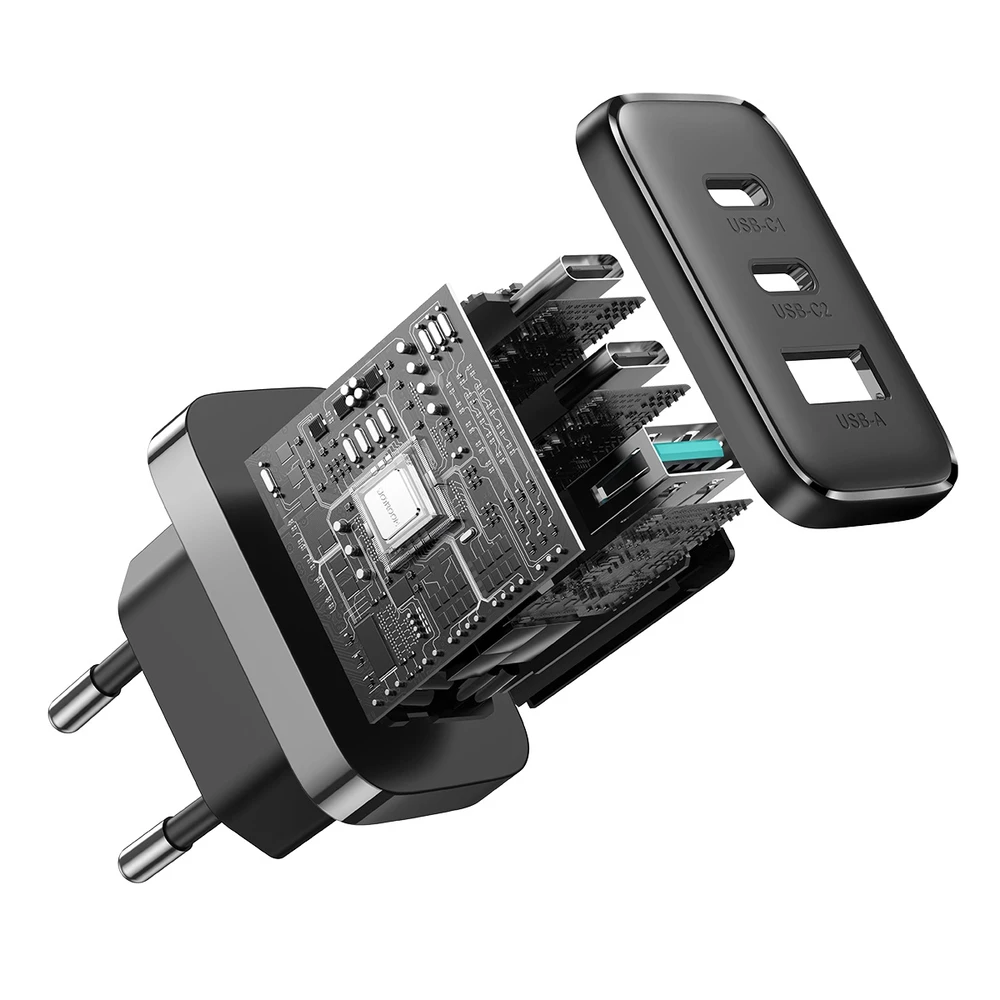 Įkroviklis Joyroom JR-TCF10 32W 2xUSB-C/USB-A juodas