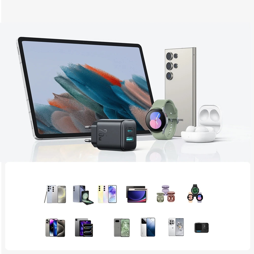 Įkroviklis Joyroom JR-TCF13 25W USB-C/USB-A juodas
