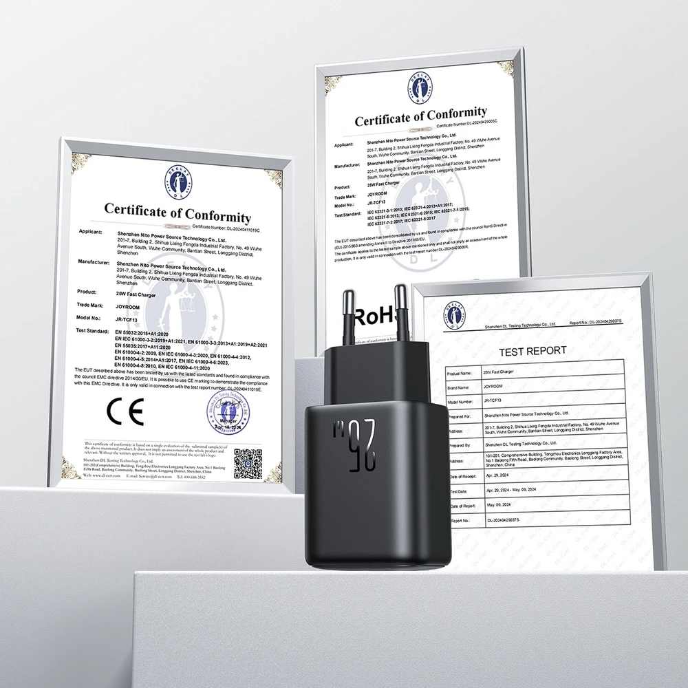 Įkroviklis Joyroom JR-TCF13 25W USB-C/USB-A juodas