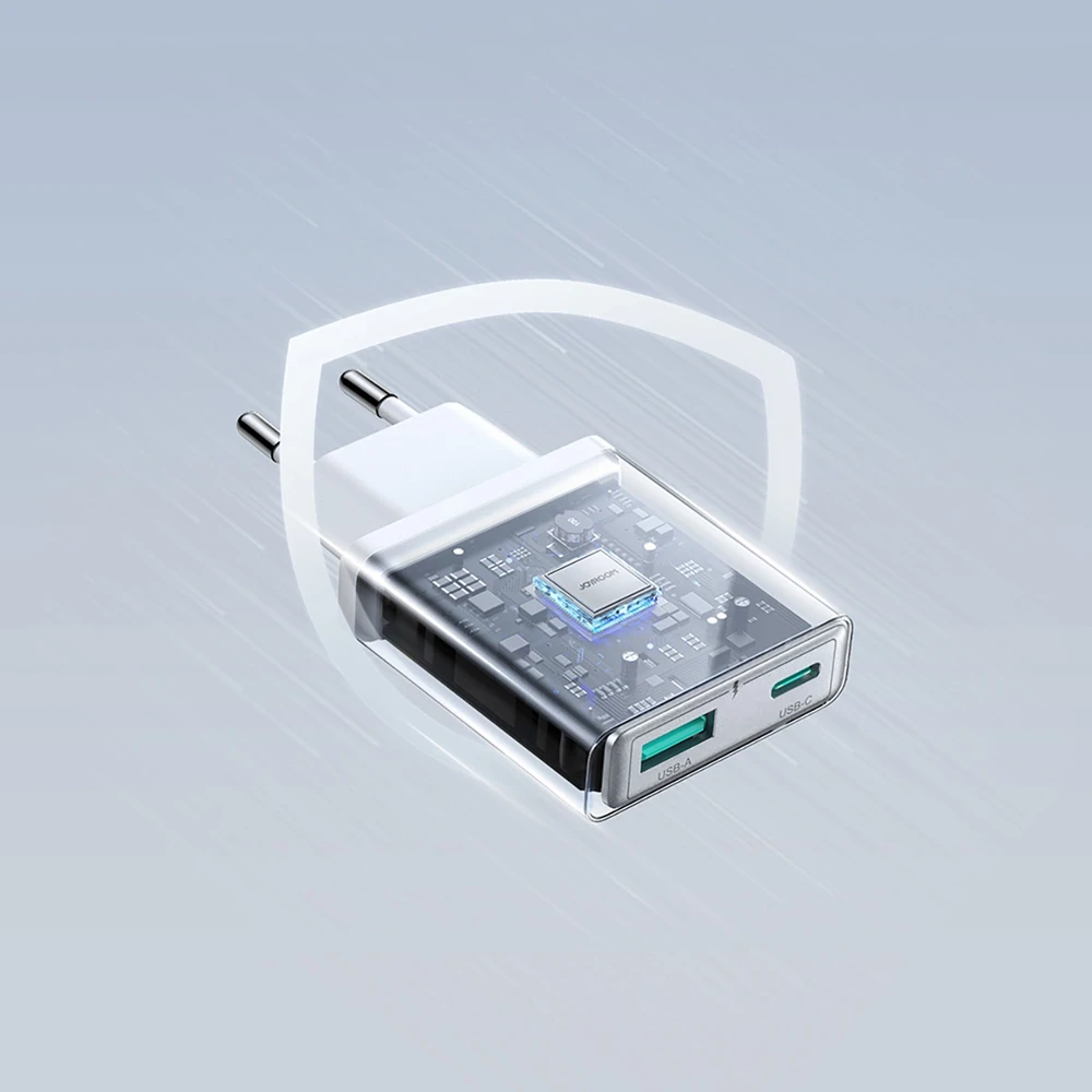 Įkroviklis Joyroom Super Slim (TCF14) (1xUSB-C;1xUSB 3A 20W) baltas