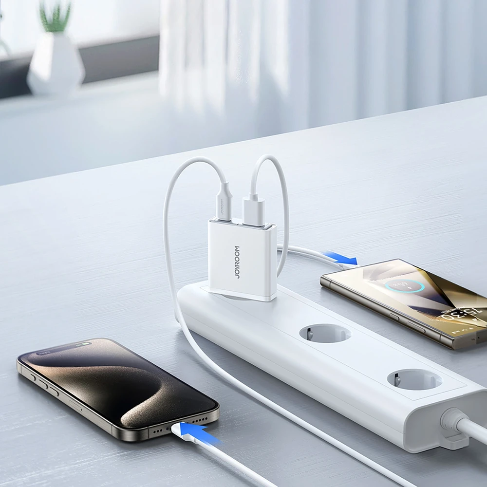 Įkroviklis Joyroom Super Slim (TCF14) (1xUSB-C;1xUSB 3A 20W) baltas