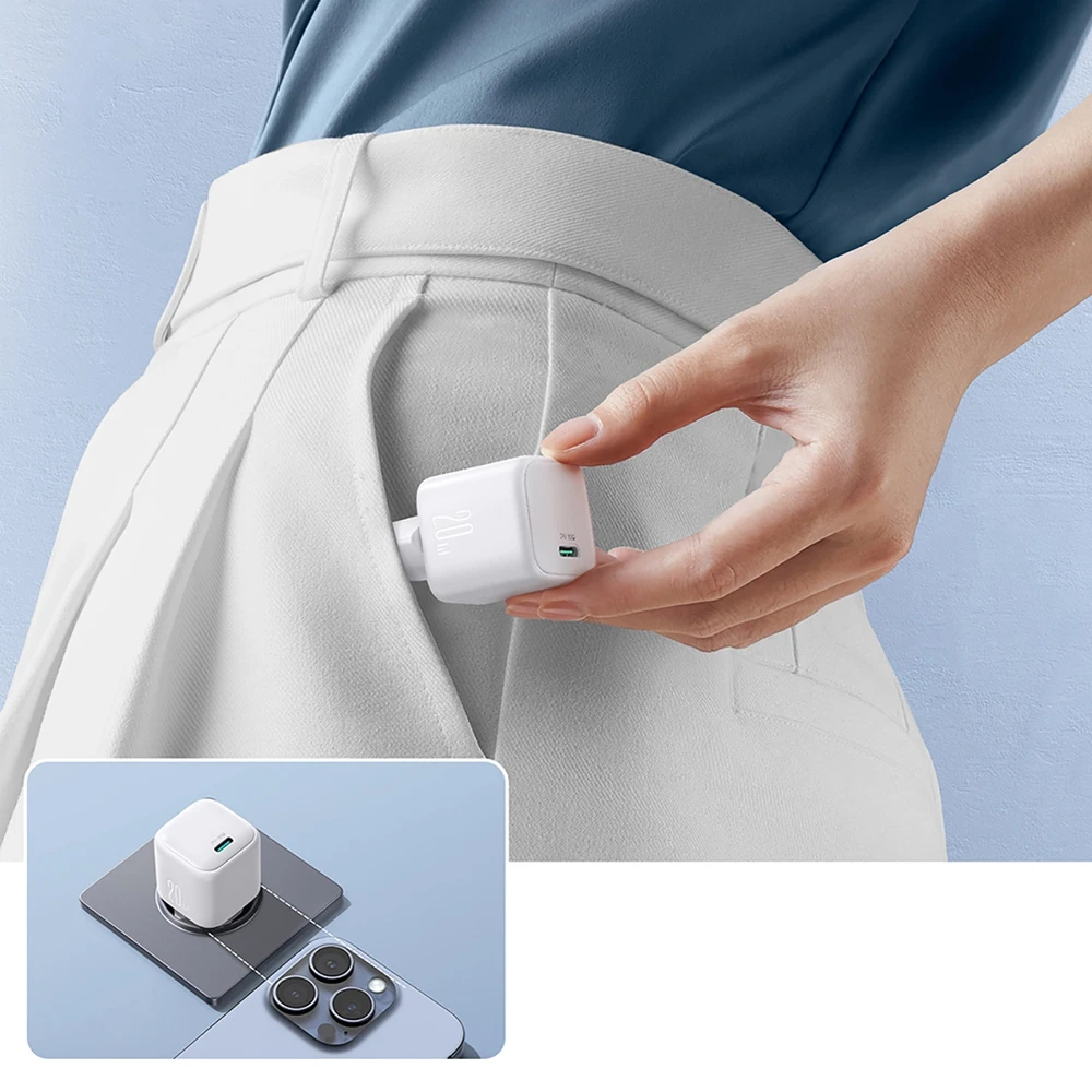 Įkroviklis Joyroom JR-TCG08 20W GaN USB-C baltas