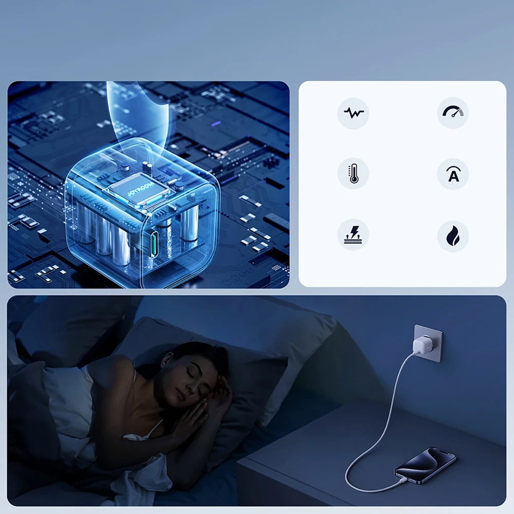 Įkroviklis Joyroom JR-TCG08 20W GaN USB-C baltas