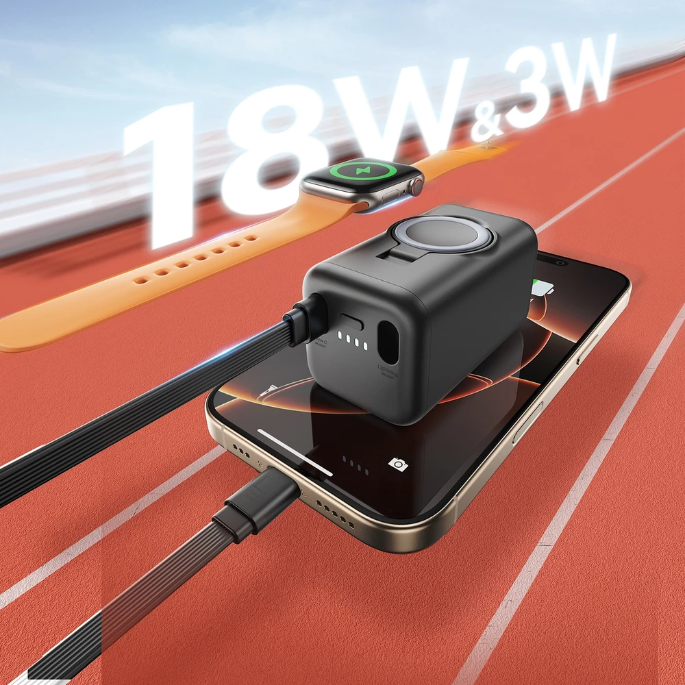 Joyroom JR-W13 5000mAh Išmanusis laikrodis Powerbank – Juodas spalvos