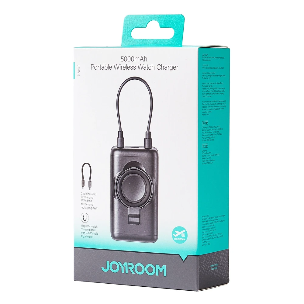 Joyroom JR-W13 5000mAh Išmanusis laikrodis Powerbank – Juodas spalvos