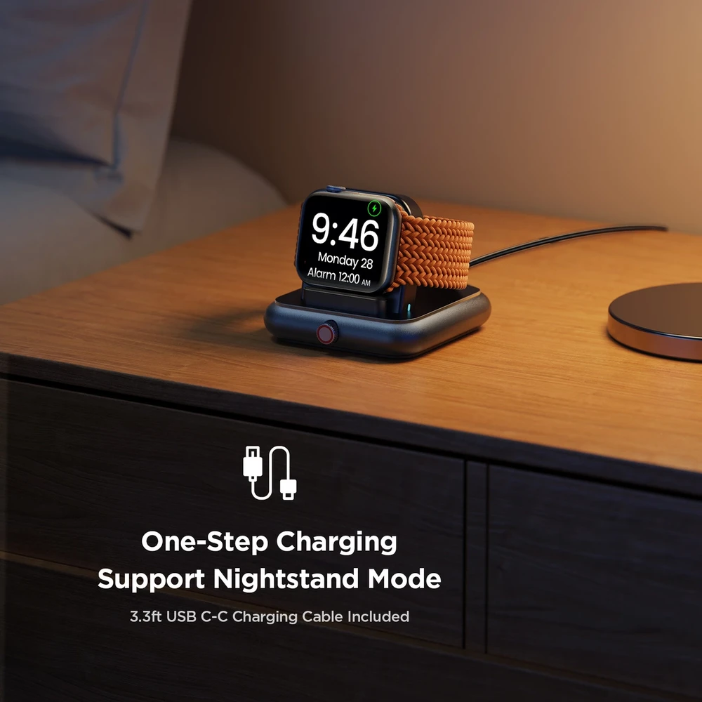 Joyroom JR-WQW03 magnetinis įkroviklis, skirtas Apple Watch (juodas)