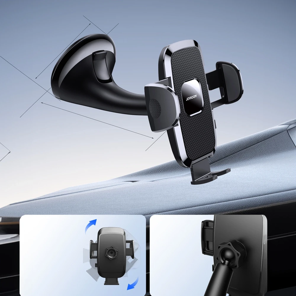 Automobilinis telefono laikiklis Joyroom JR-ZS259 (windshield) juodas
