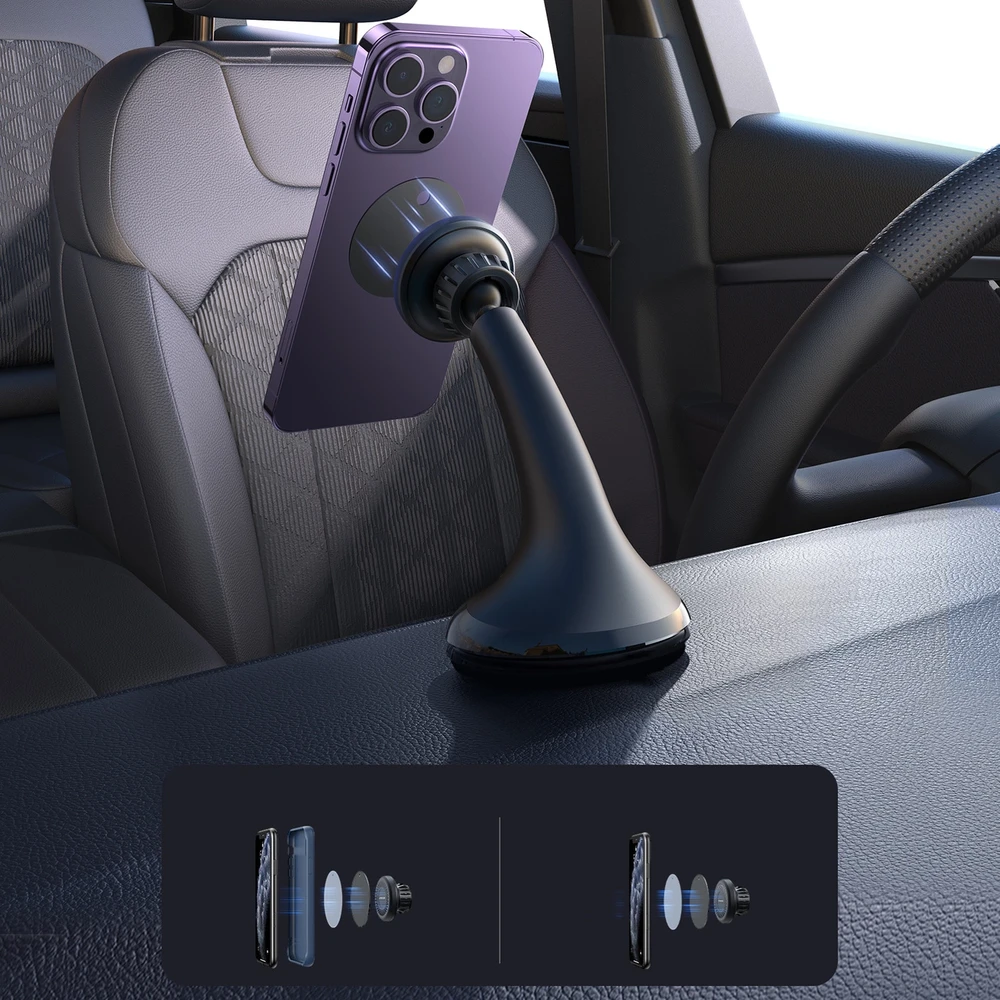 Automobilinis telefono laikiklis Joyroom JR-ZS356 (windshield) magnetinis juodas