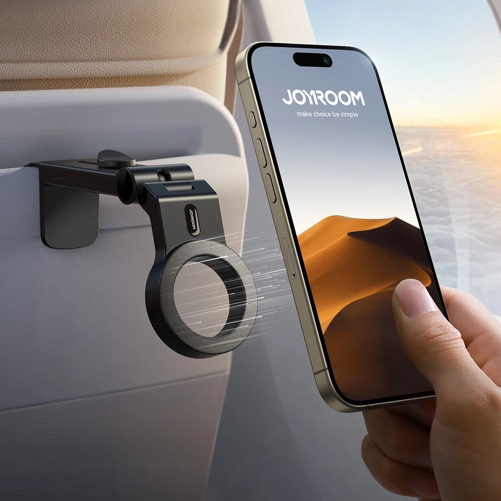 Joyroom JR-ZS365 magnetic phone travel holder – juodos spalvos