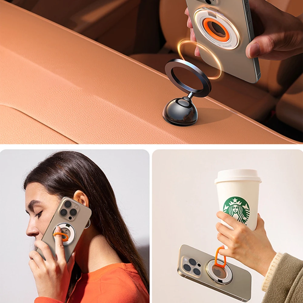 Joyroom JR-ZS383 MagSafe magnetic phone holder – oranžinės spalvos