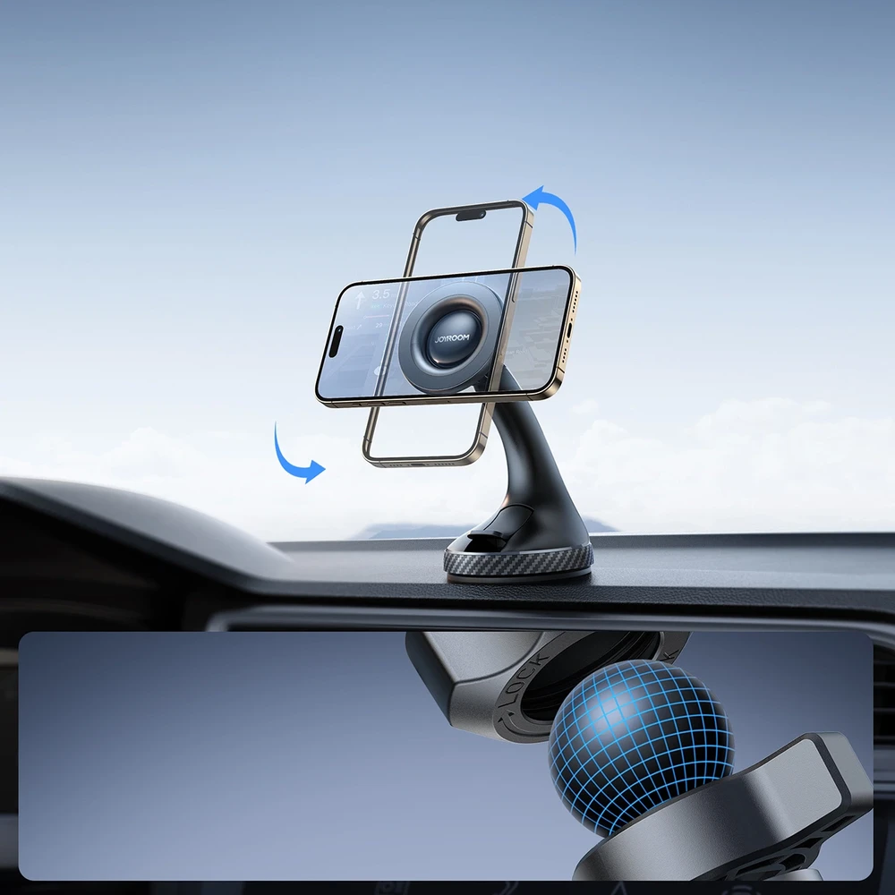 Automobilinis telefono laikiklis Joyroom JR-ZS406 (windshield) juodas