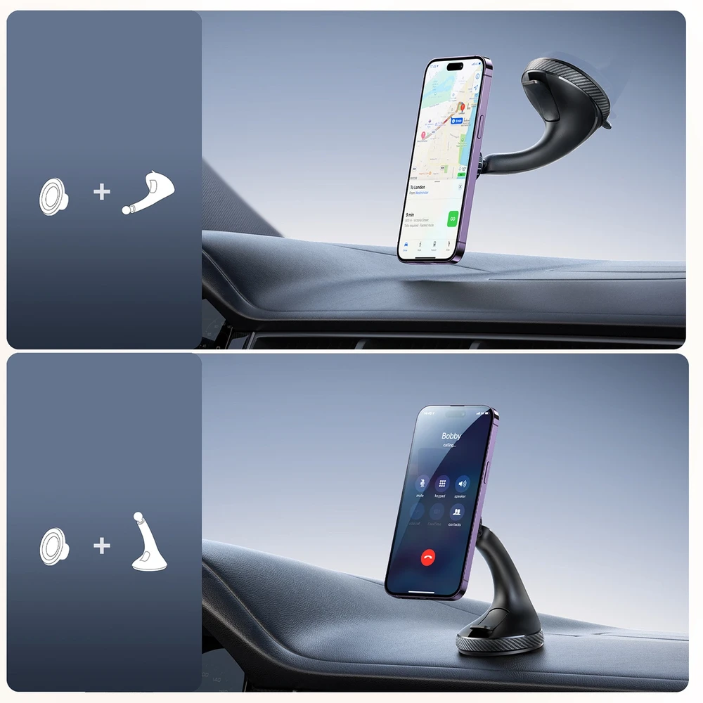 Automobilinis telefono laikiklis Joyroom JR-ZS406 (windshield) juodas