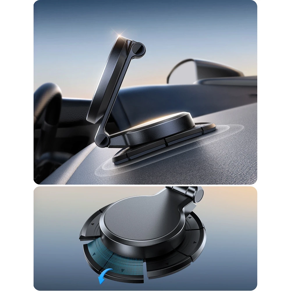 Joyroom JR-ZS408 magnetinis laikiklis su 15 W indukciniu įkrovikliu automobilio kabinai – juodas