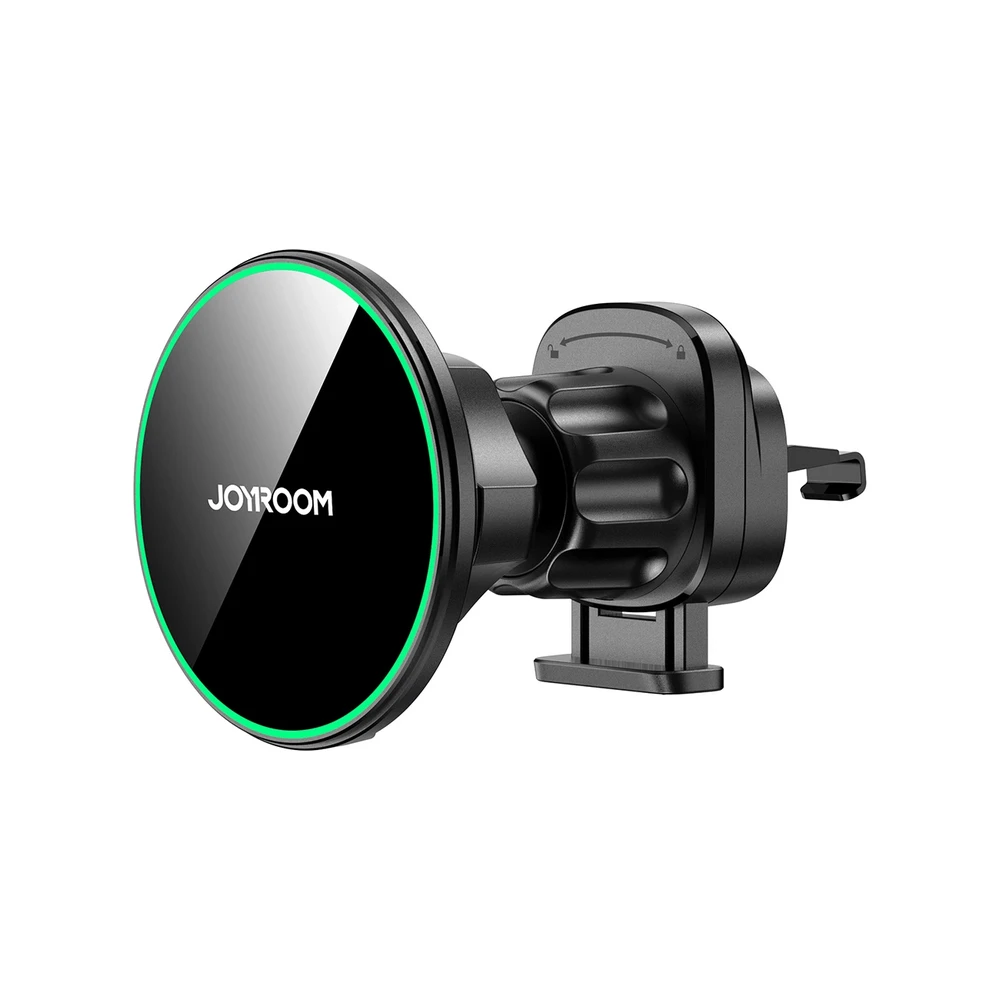 Magnetinis belaidžio automobilinio įkroviklio laikiklis Joyroom JR-ZS412 juodos spalvos