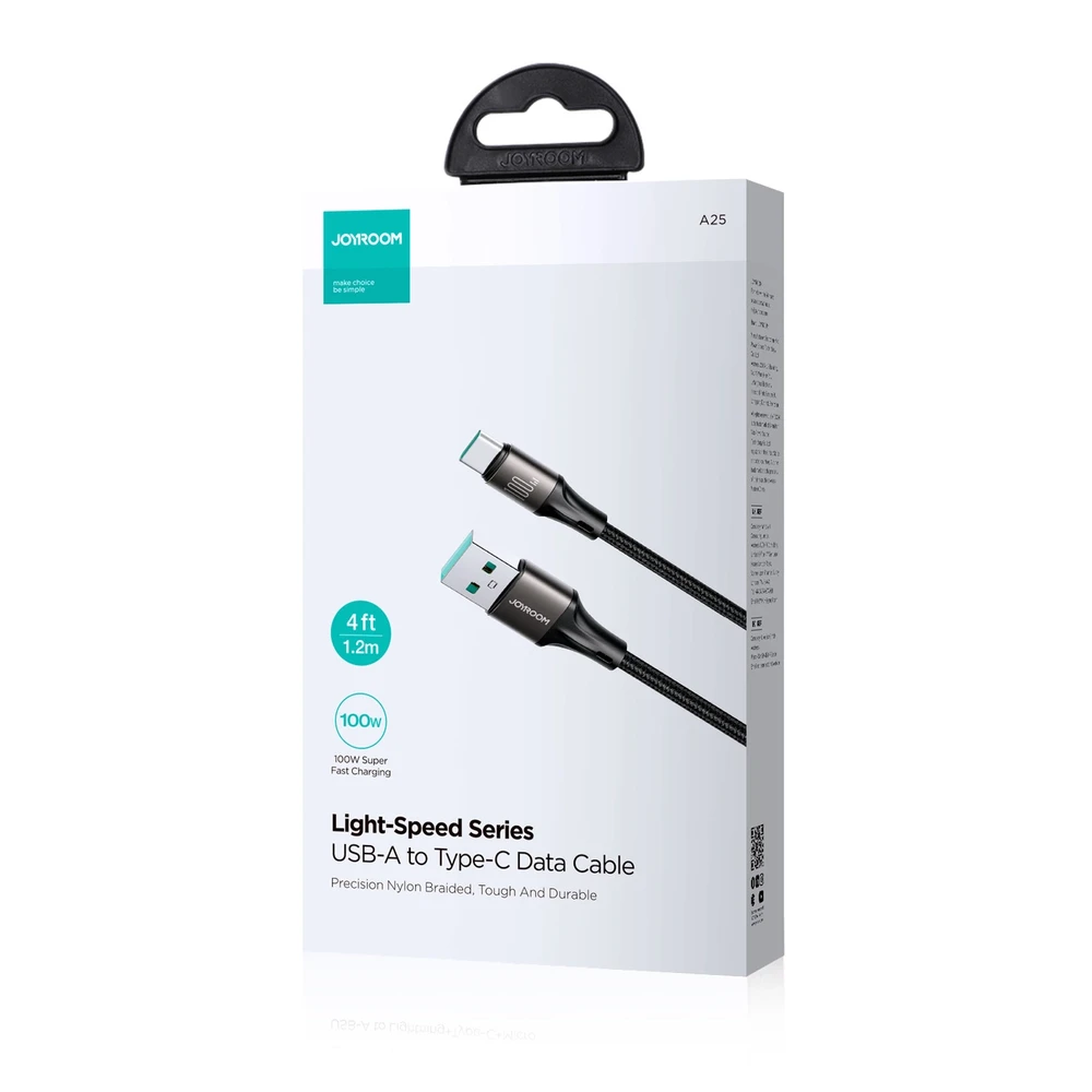 Laidas iš USB į USB-C Joyroom SA25-AC6 / 100W / 1.2m (juodas)