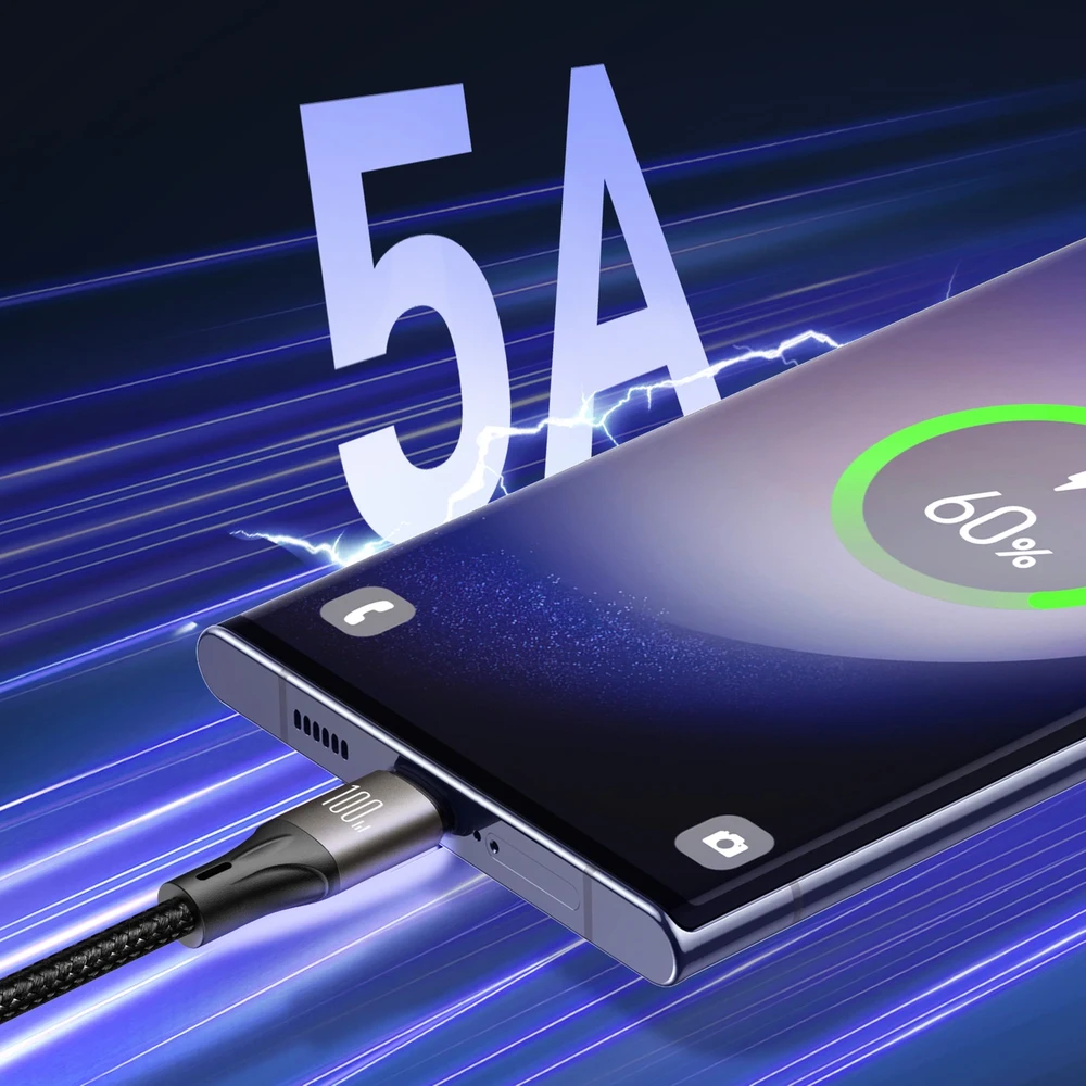 Laidas Joyroom Light-Speed USB-C į USB-C SA25-CC5 , 100 W , 1.2 m (juodas)