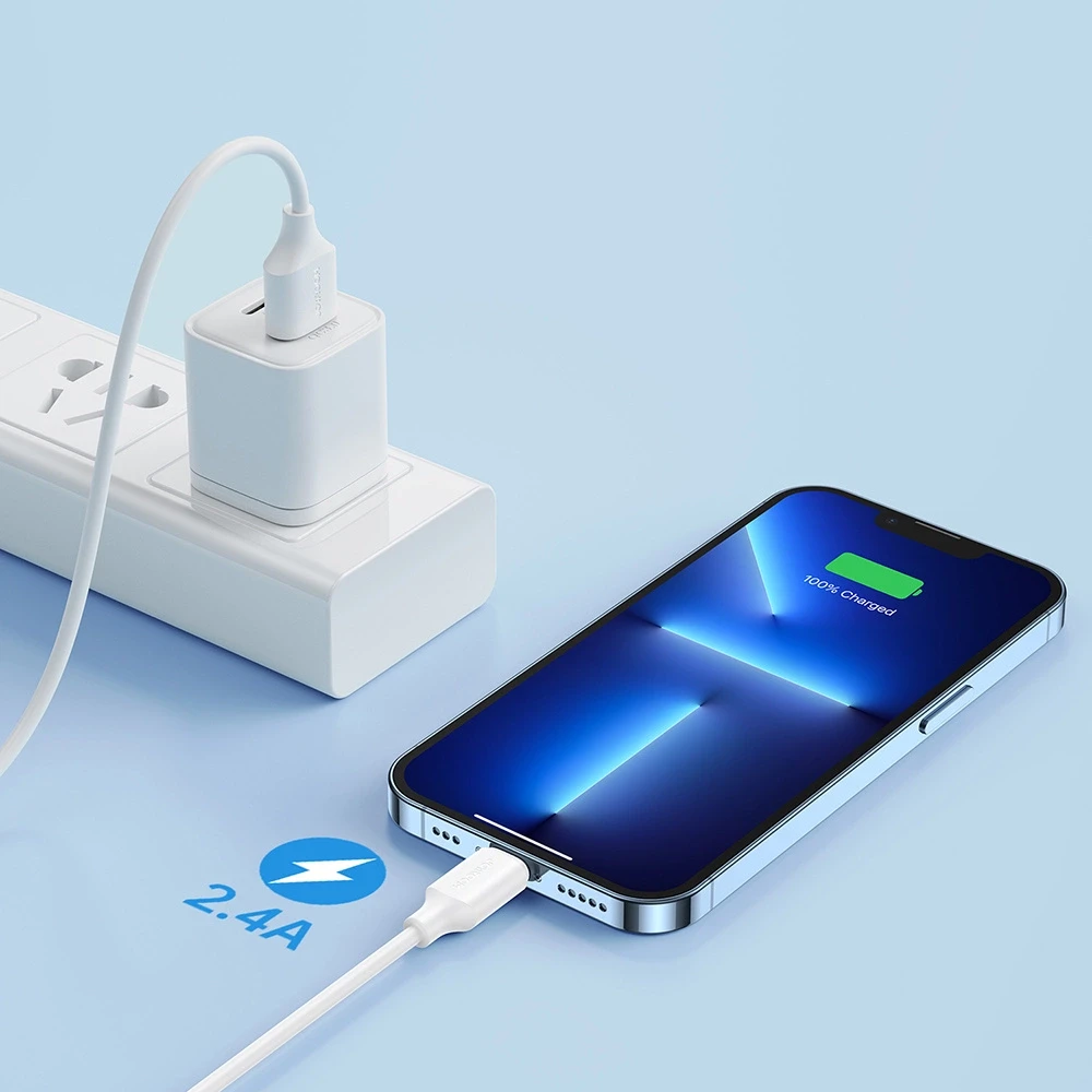 Joyroom Long-Lasting Series A9 USB-A / Lightning 2.4A laidas 1m - baltas