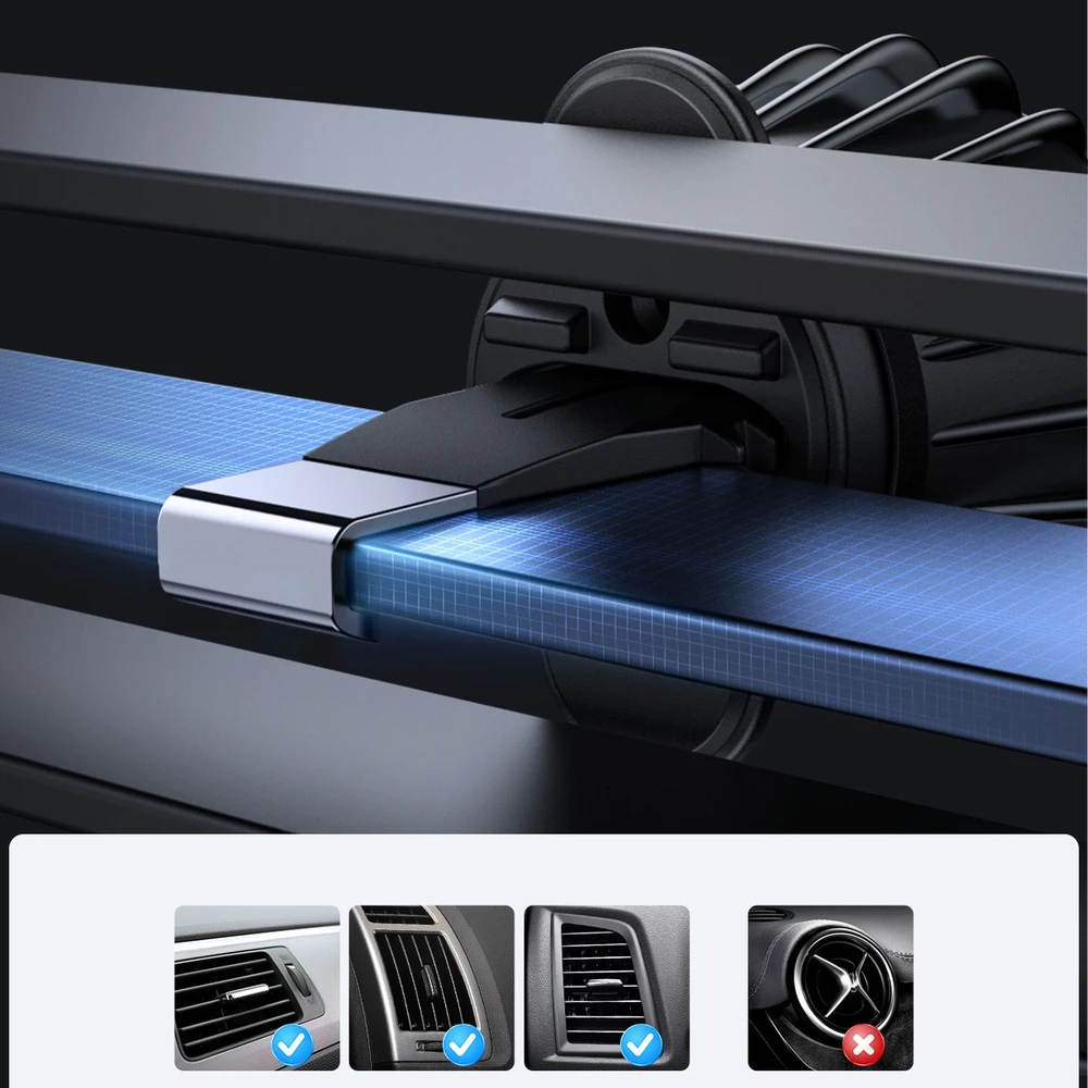 Automobilinis laikiklis-įkroviklis Joyroom JR-ZS240 Pro MagSafe 15W juodas