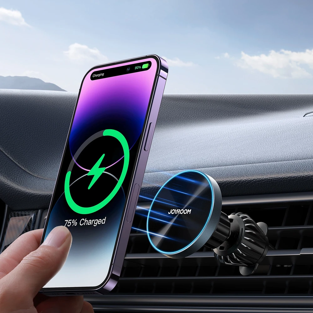 Automobilinis laikiklis-įkroviklis Joyroom JR-ZS240 Pro MagSafe 15W juodas