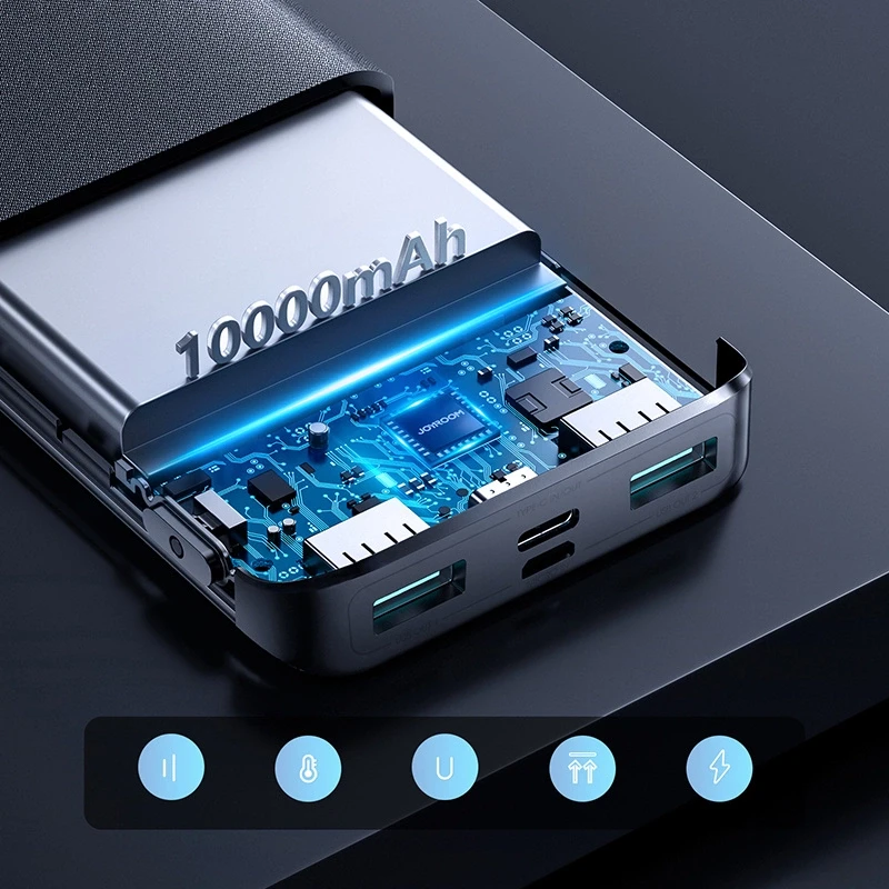 Išorinė baterija Power Bank Joyroom JR-QP191 22.5W PD QC3.0 AFC 10000mAh juoda
