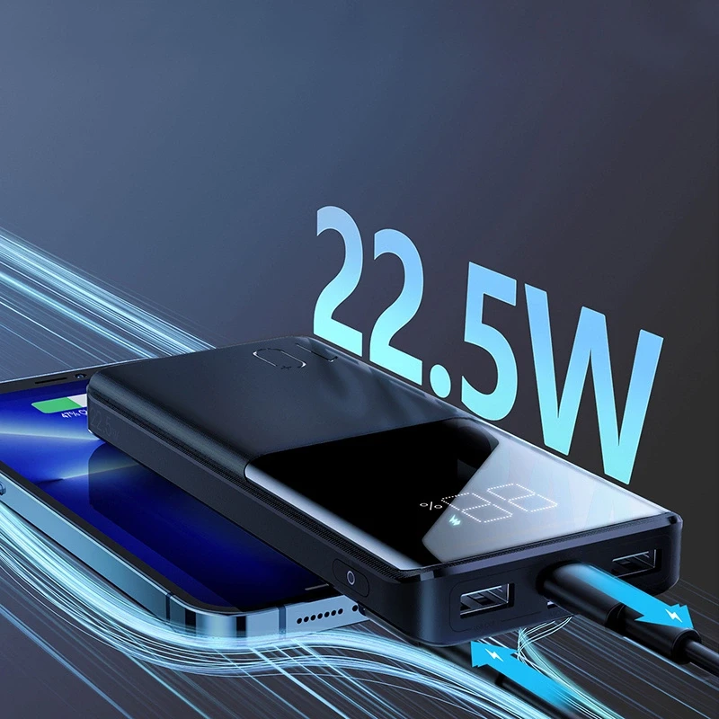 Išorinė baterija Power Bank Joyroom JR-QP191 22.5W PD QC3.0 AFC 10000mAh juoda