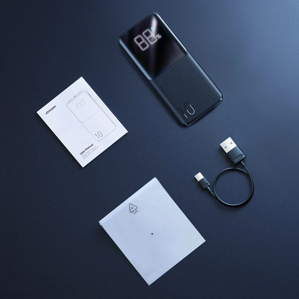 Išorinė baterija Power Bank Joyroom JR-QP191 22.5W PD QC3.0 AFC 10000mAh juoda