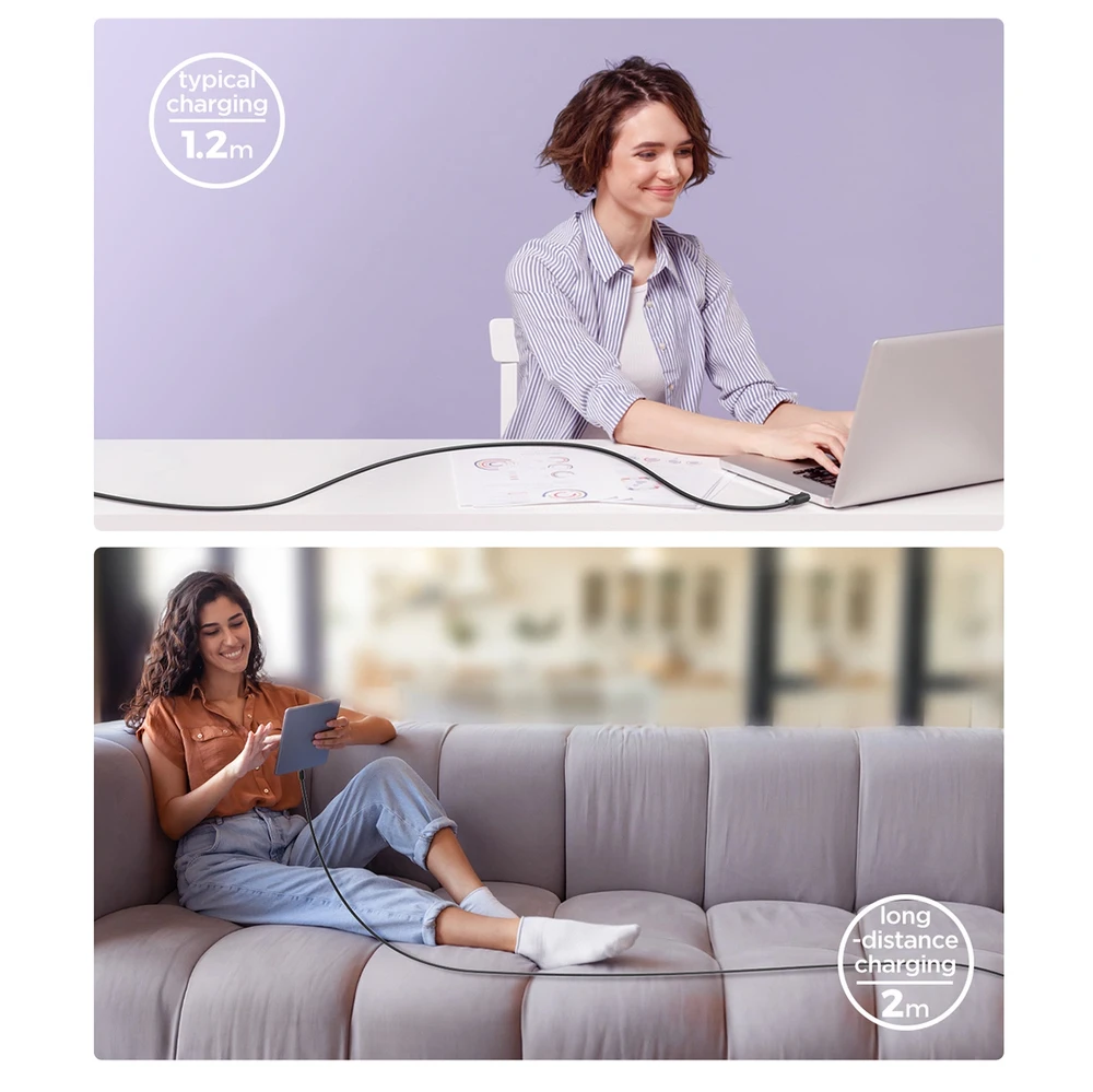 Joyroom Multi-Color Series A14 USB-C/ Lightning kabelis 20W 1,2 m – juodas