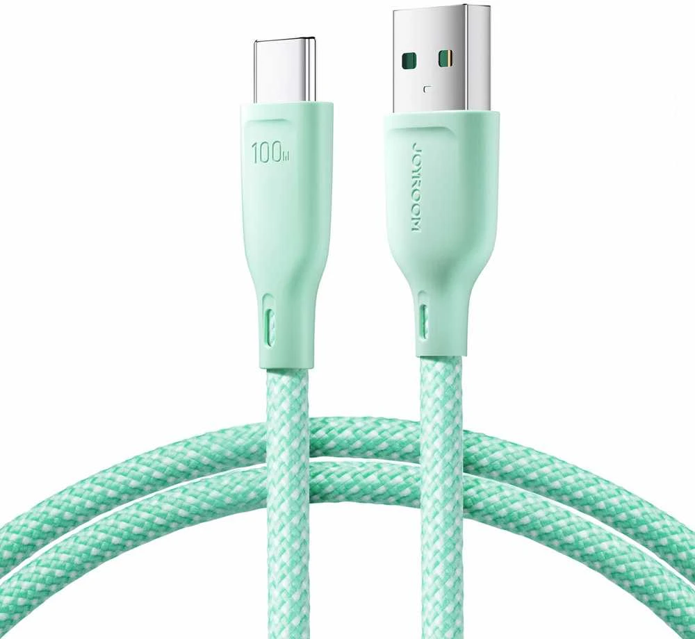 USB kabelis Joyroom (S-A34) type-C (100W 3A) 1m žalias