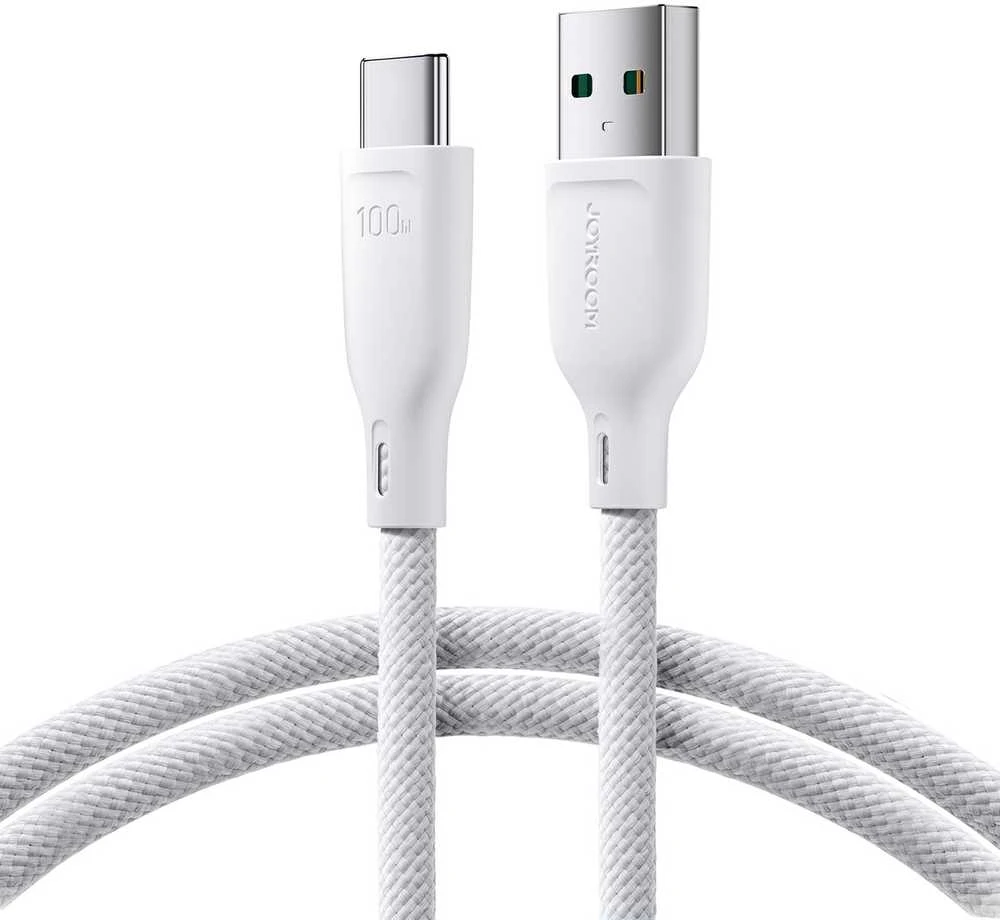 USB kabelis Joyroom (S-A34) C tipo (100W 3A) 1m baltas