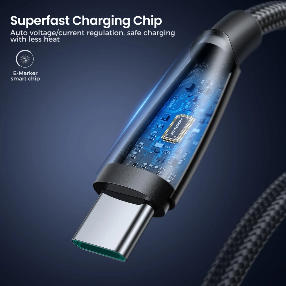 Joyroom Kabelis Pioneer 100W USB į USB C SA31-AC6 / 100W / 1.2m (juodas)