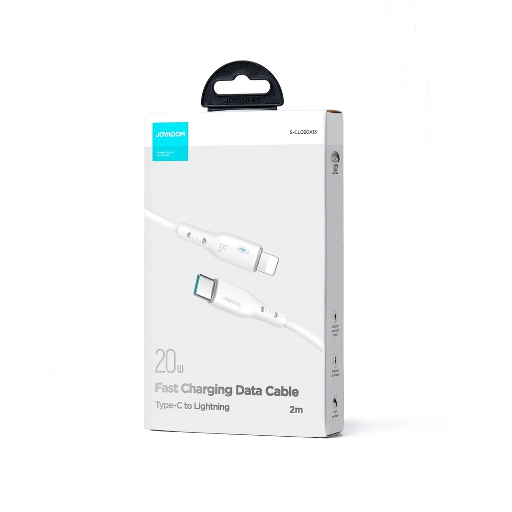 USB kabelis Joyroom (S-CL020A13) „USB-C (Type-C) - Lightning kabelis“ (20W) 2m baltas