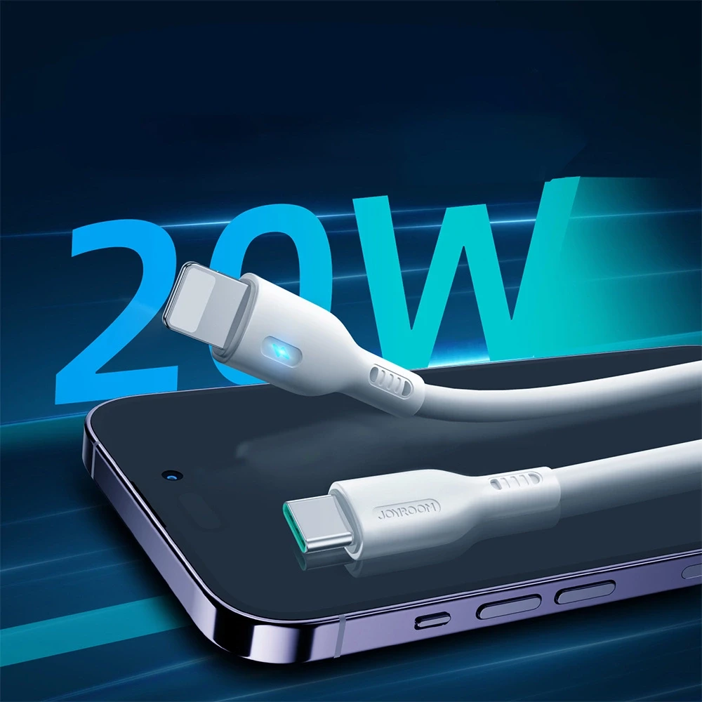 USB kabelis Joyroom (S-CL020A13) „USB-C (Type-C) - Lightning kabelis“ (20W) 2m baltas