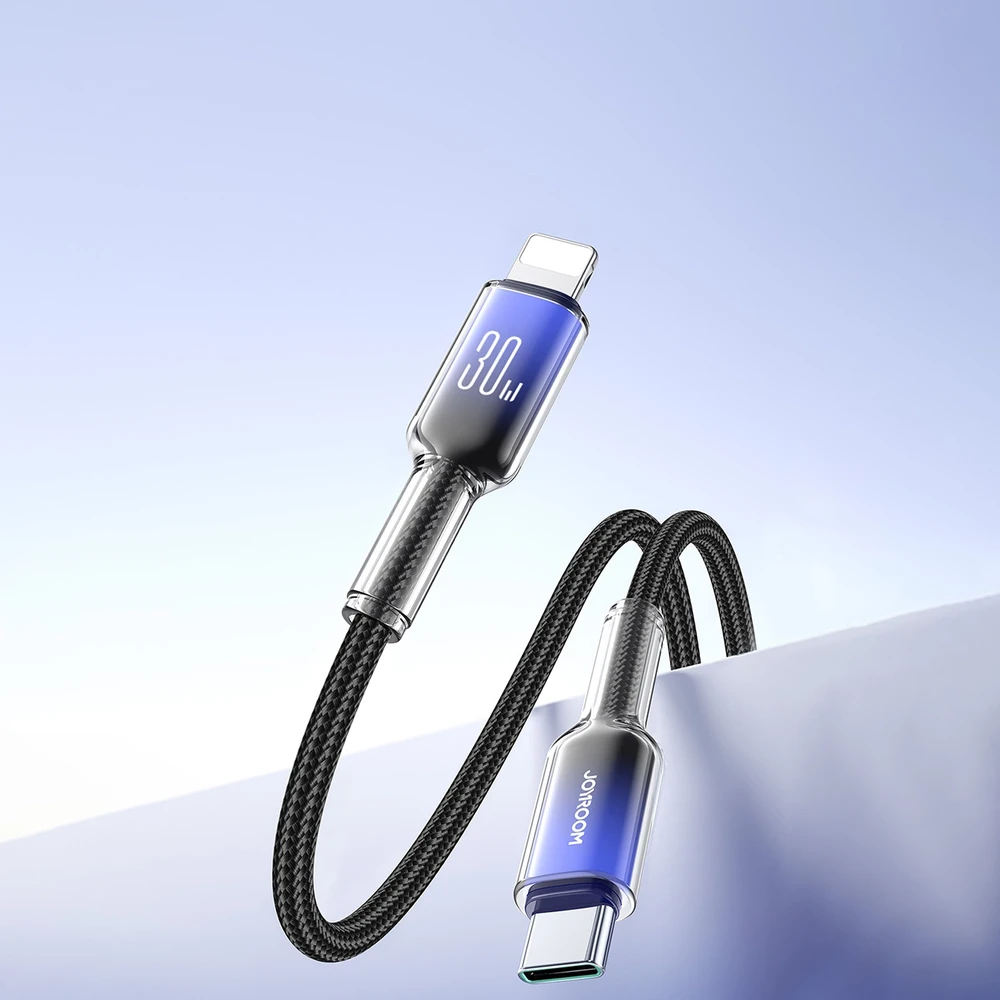 Kabelis USB-C Lightning Joyroom S-A42 30W 1.2m juodos spalvos
