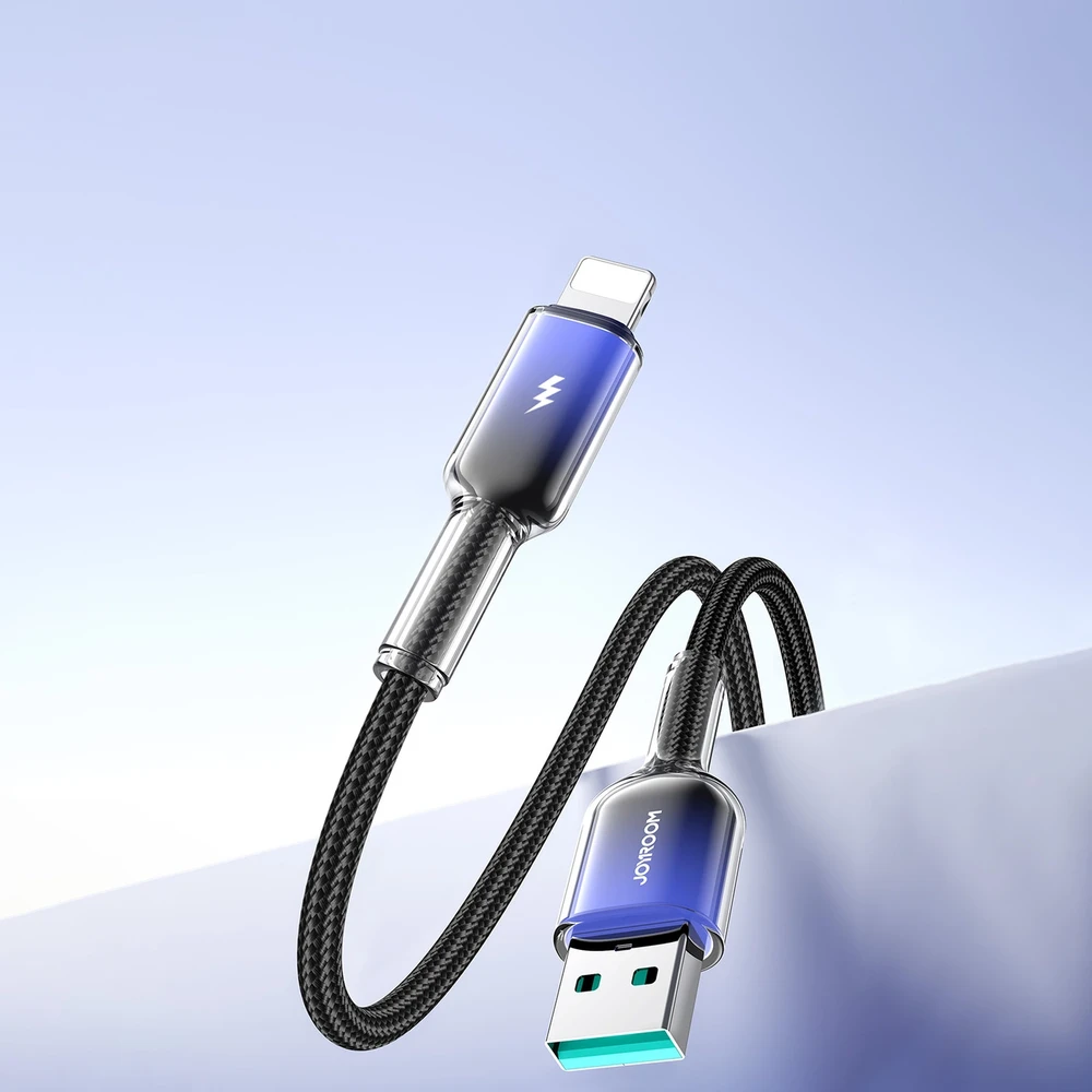 Kabelis USB-A Lightning Joyroom S-A42 3A 1.2m juodos spalvos