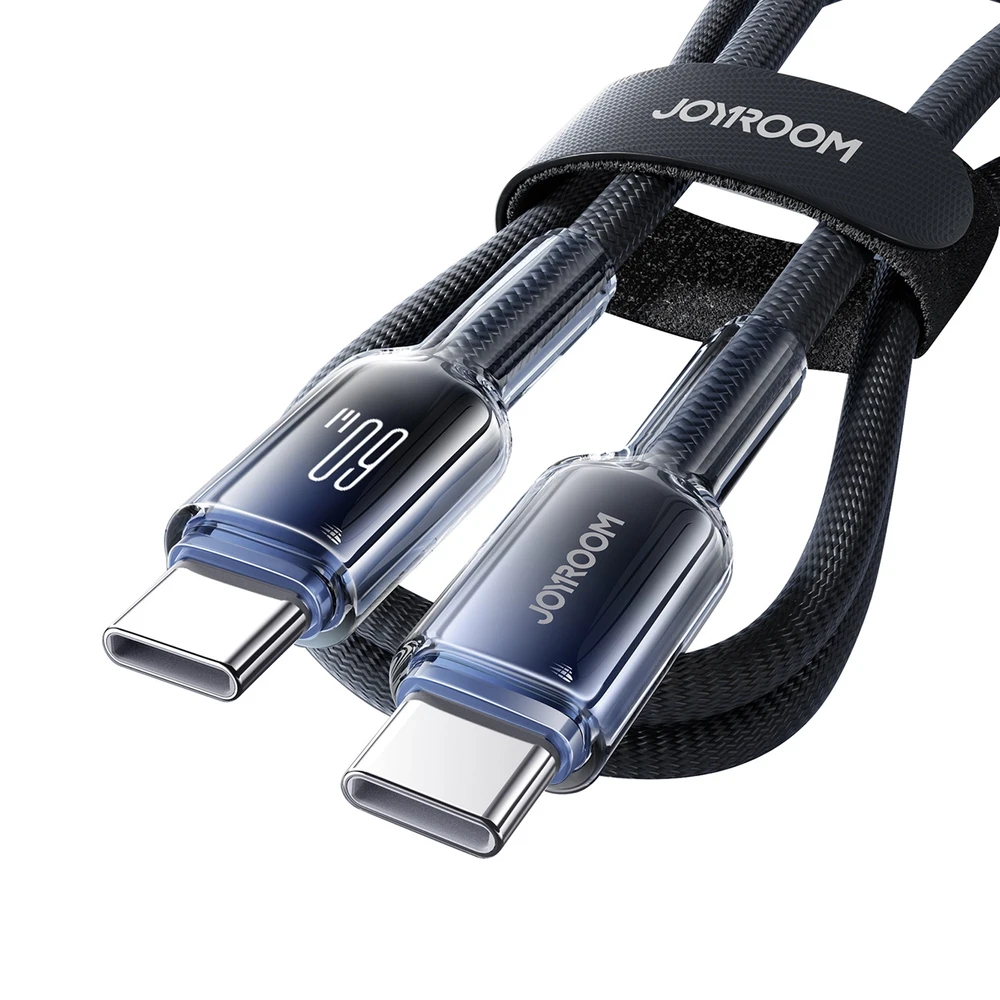 Joyroom S-A42 60W USB-C kabelis 1.2m juodos spalvos
