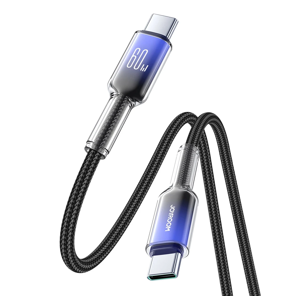 Joyroom S-A42 60W USB-C kabelis 1.2m juodos spalvos