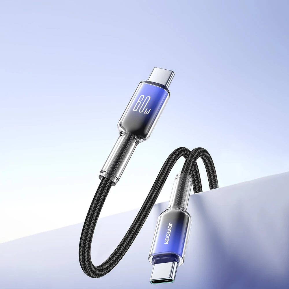 Joyroom S-A42 60W USB-C kabelis 1.2m juodos spalvos