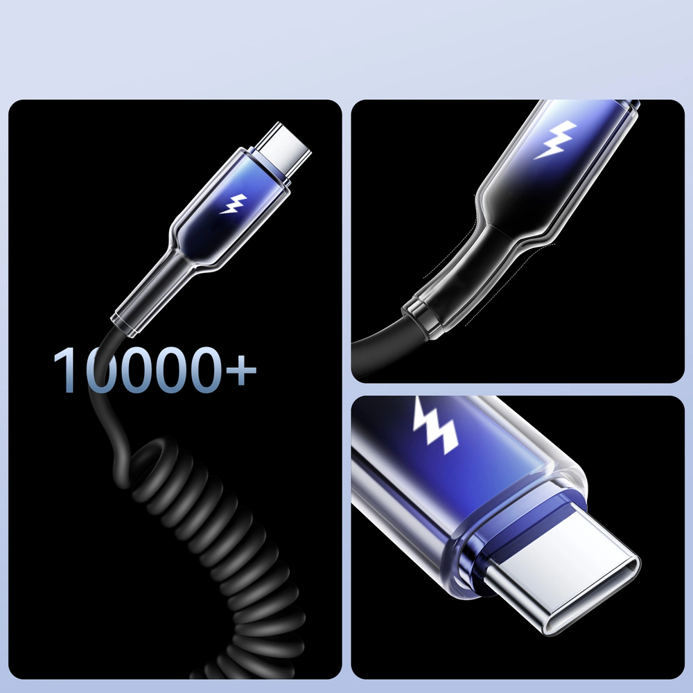 Joyroom S-A51 60W USB-A USB-C kabelis 1.5m juodos spalvos