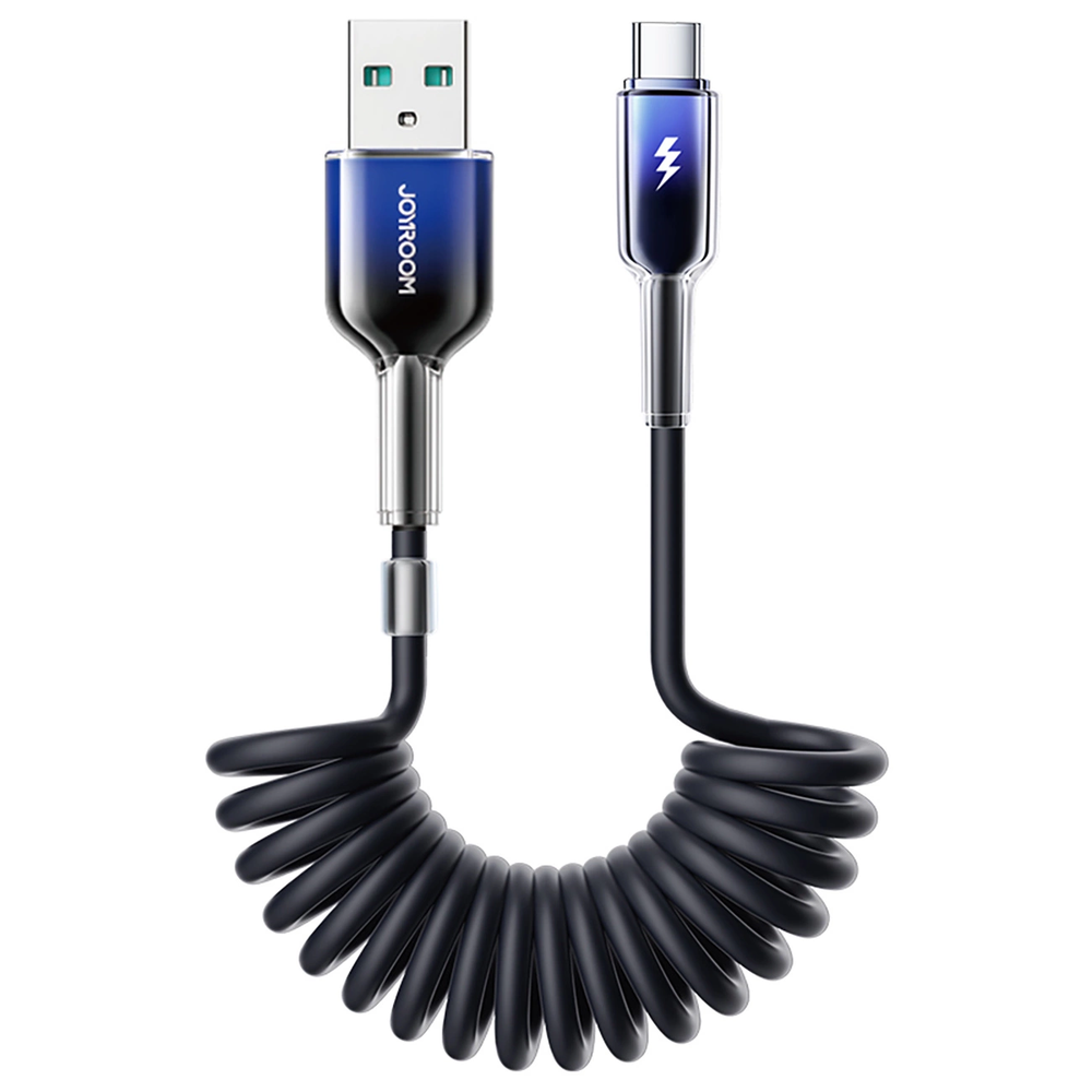 Joyroom S-A51 60W USB-A USB-C kabelis 1.5m juodos spalvos