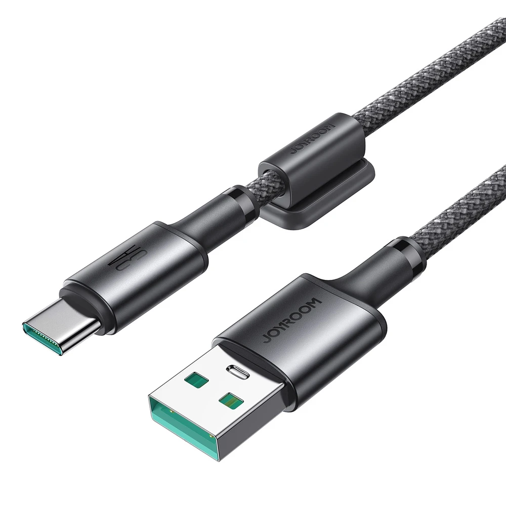 USB kabelis Joyroom SA-50 USB-A to USB-C 3A 1.2m tamsiai pilkas