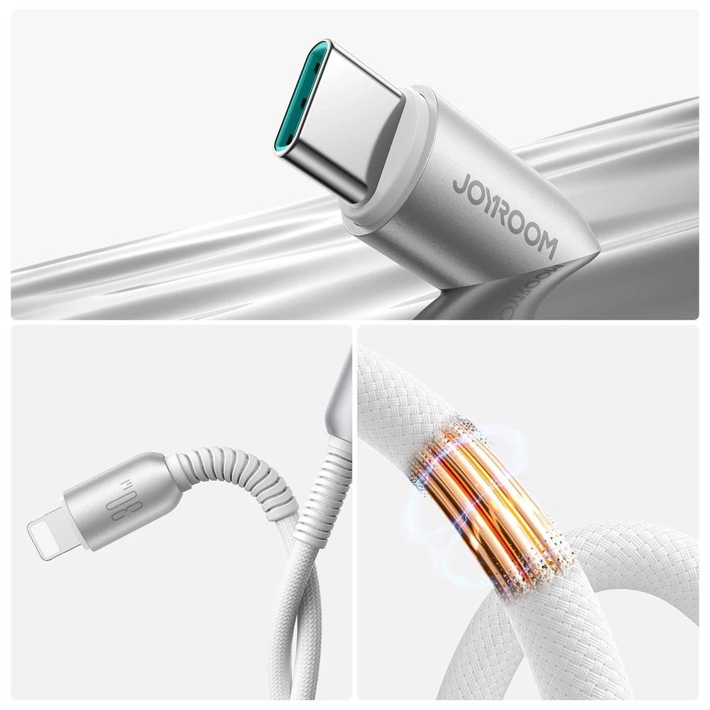 USB laidas Joyroom S-A51 USB-C iki Lightning 30W 1.2m pilkas