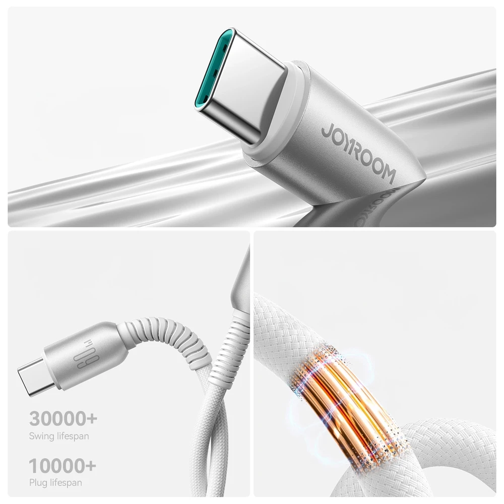 USB laidas Joyroom S-A51 USB-C į USB-C 60W 1.2m pilkas